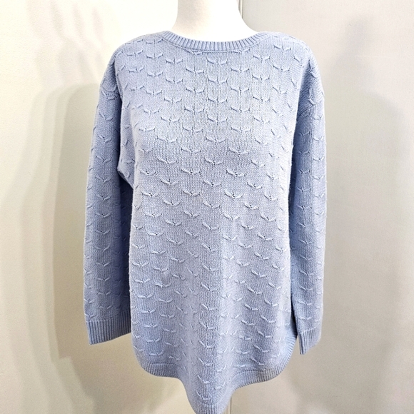 Coldwater Creek Wavelenghth tunic Light Blue Women's Sweater Size Medium - Picture 1 of 9